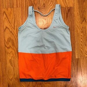Nike Dri fit  Light Blue and Orange Tank Top